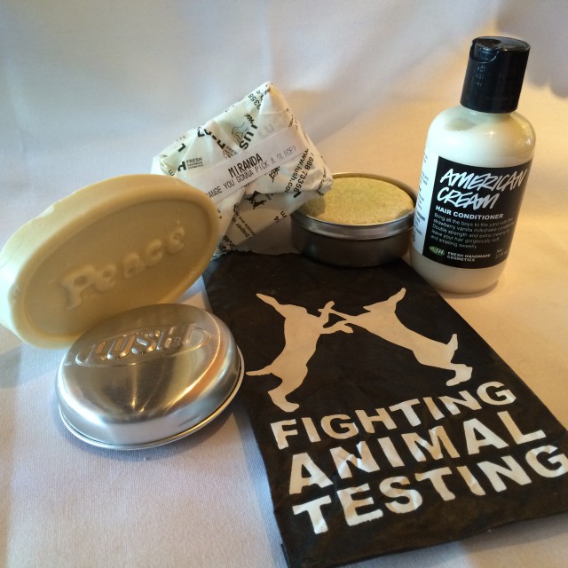 Peace Massage Bar, Miranda soap, Karma Komba Shampoo Bar + tin, American Cream conditioner