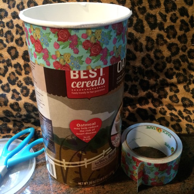 Start wrapping the tape around horizontally, wrapping as you go. Cut the ends instead of tearing for a cleaner look.